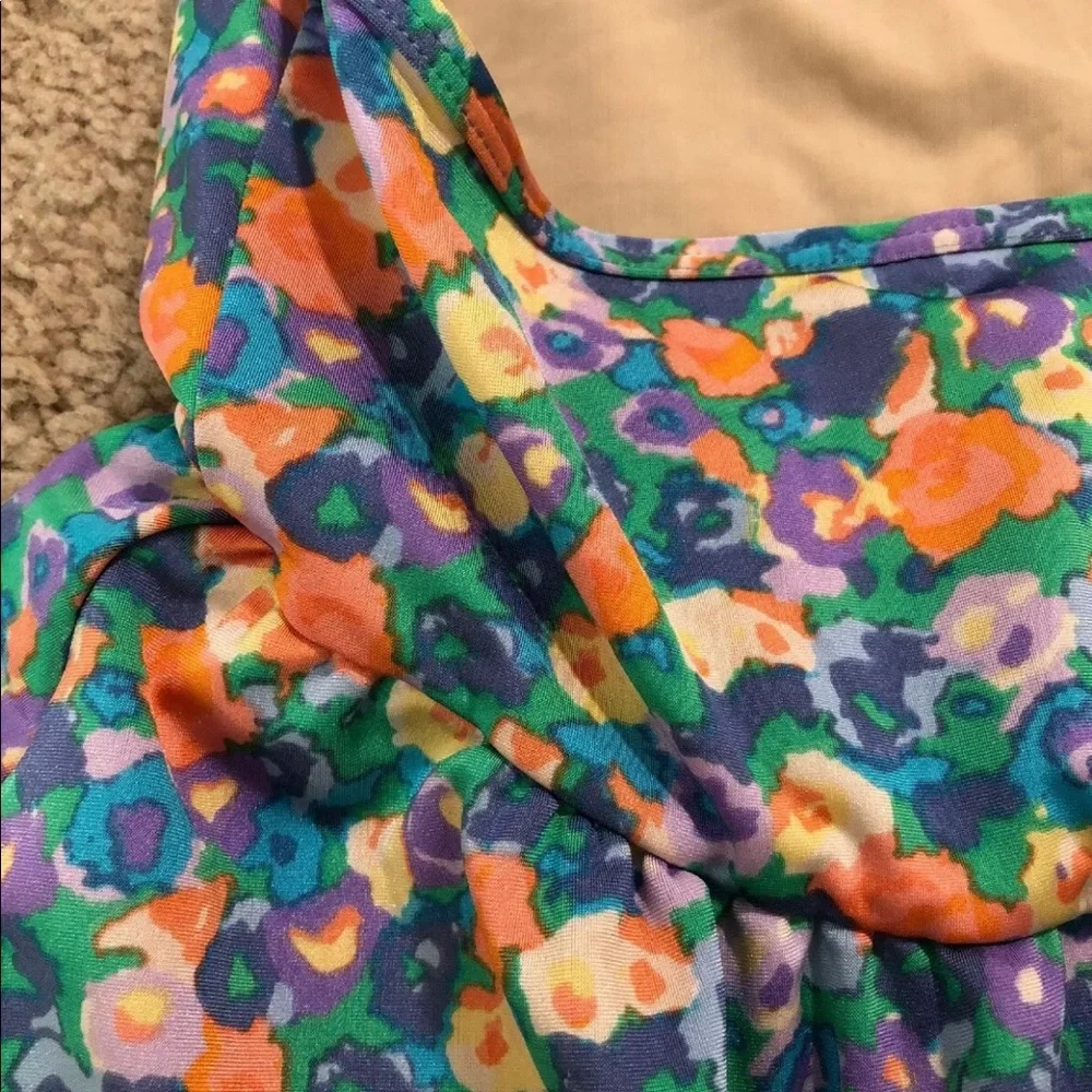 American apparel girls floral halter dress